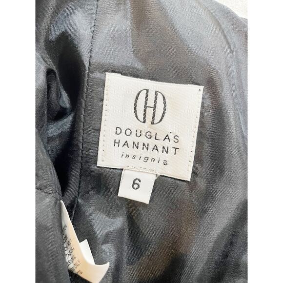 Douglas Hannant Insignia Little Black Dress Minimal Tor Back Sz 6 - Picture 9 of 10